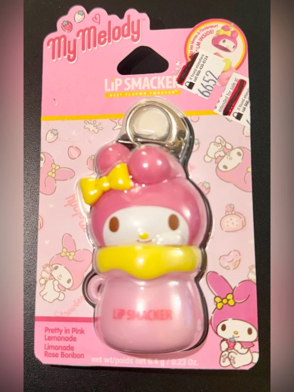 Lip Smacker My Melody Pink & Yellow Lip Balm Keychain